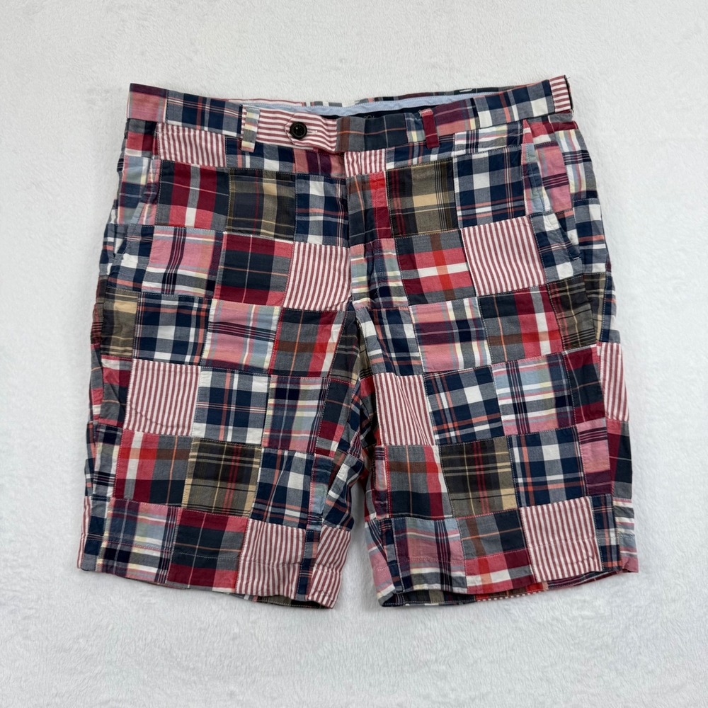 Brooks Brothers Bermuda Patchwork Madras‎ Shorts Mens Size 36R Multicolor Cotton